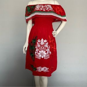 Embroidered Mexican Dress L/ Vestido Mexicano